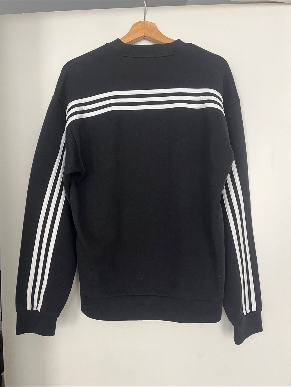 adidas Black Crewneck Sweatshirt with White Logo